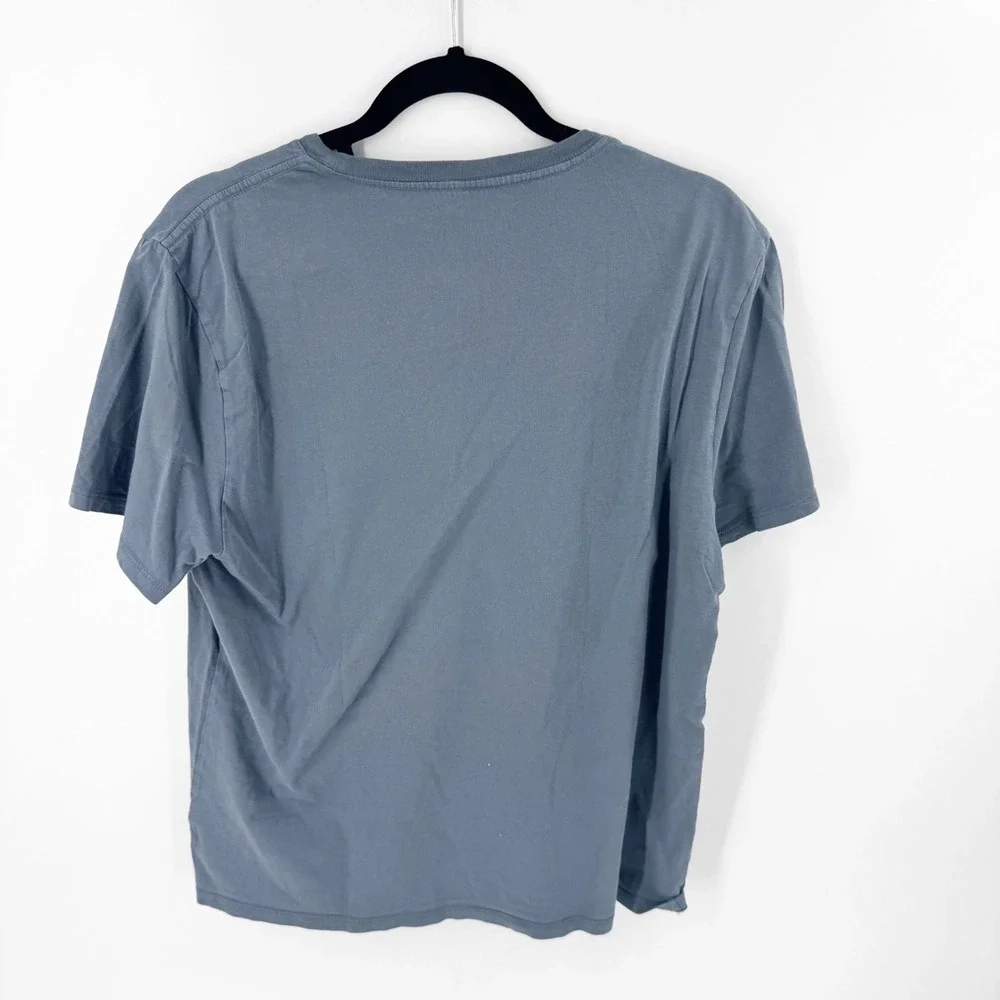 Everlane Uniform Organic Cotton Crewneck T-Shirt Slate Blue Gray Mens Large L - Picture 3 of 3